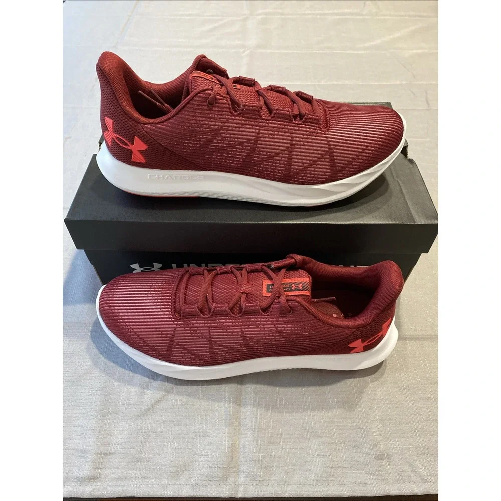 Under Armour UA 3026999-600 Charged Speed Swift Red Comfort Deluxe Men's Size 13